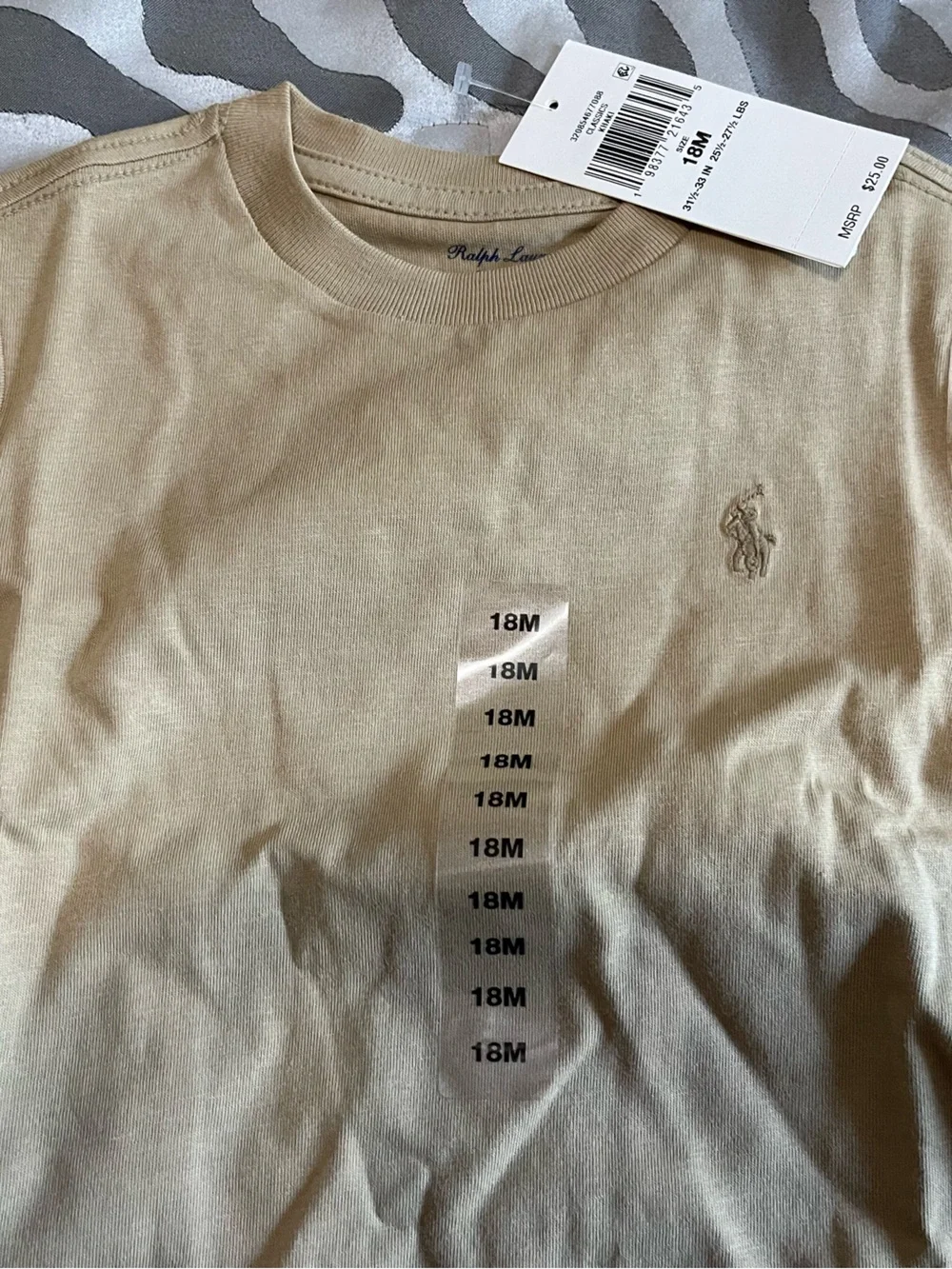 Ralph Lauren Boys' Crewneck Tee - Beige